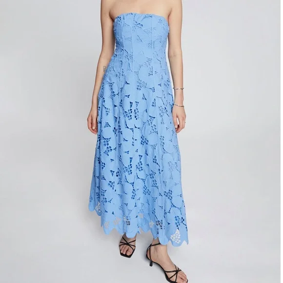 NWT & Other Stories Boned Broderie Anglaise Maxi Dress - Picture 2 of 4